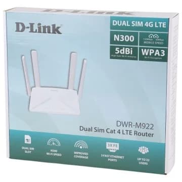 Modem D-Link 4G LTE Dual Sim CAT4 Fast DWR M922