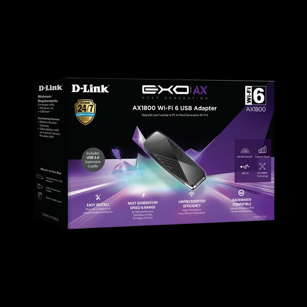 Clé WIFI D-Link DWA X1850 EXOAX AX1800 WIFI6