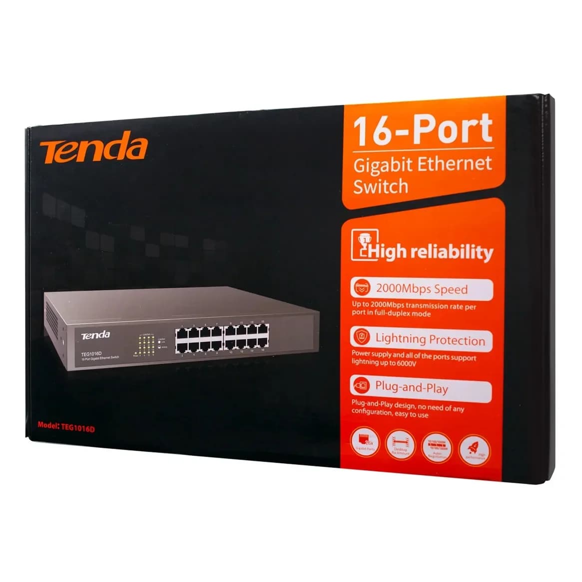 Switch Réseau 16P TENDA TEG1016D Gigabit TENDA