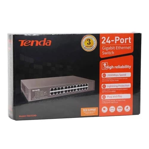 Switch Réseau 24P TENDA TEG1024D Gigabit TENDA