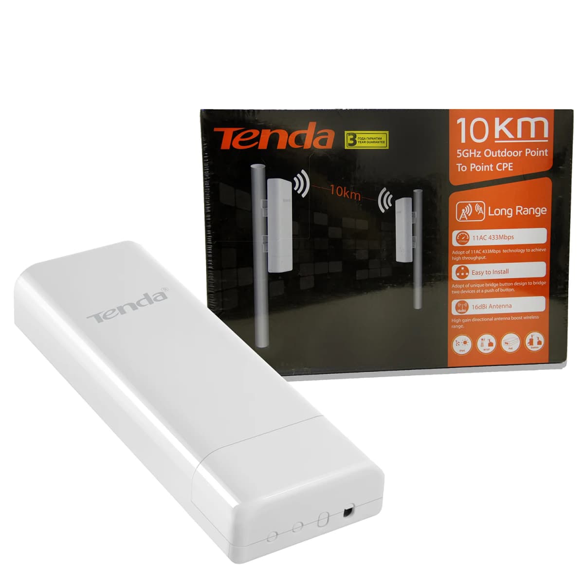 Point d’Accès TENDA Cpe O6 16DBI 11AC 5GHZ - 1