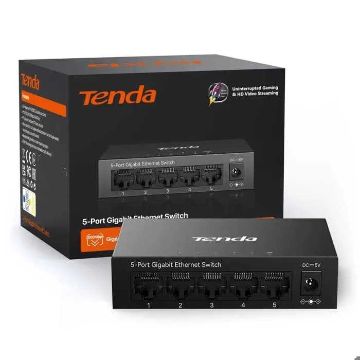 Switch Réseau TENDA 5P TEG1105PD GB 4POE