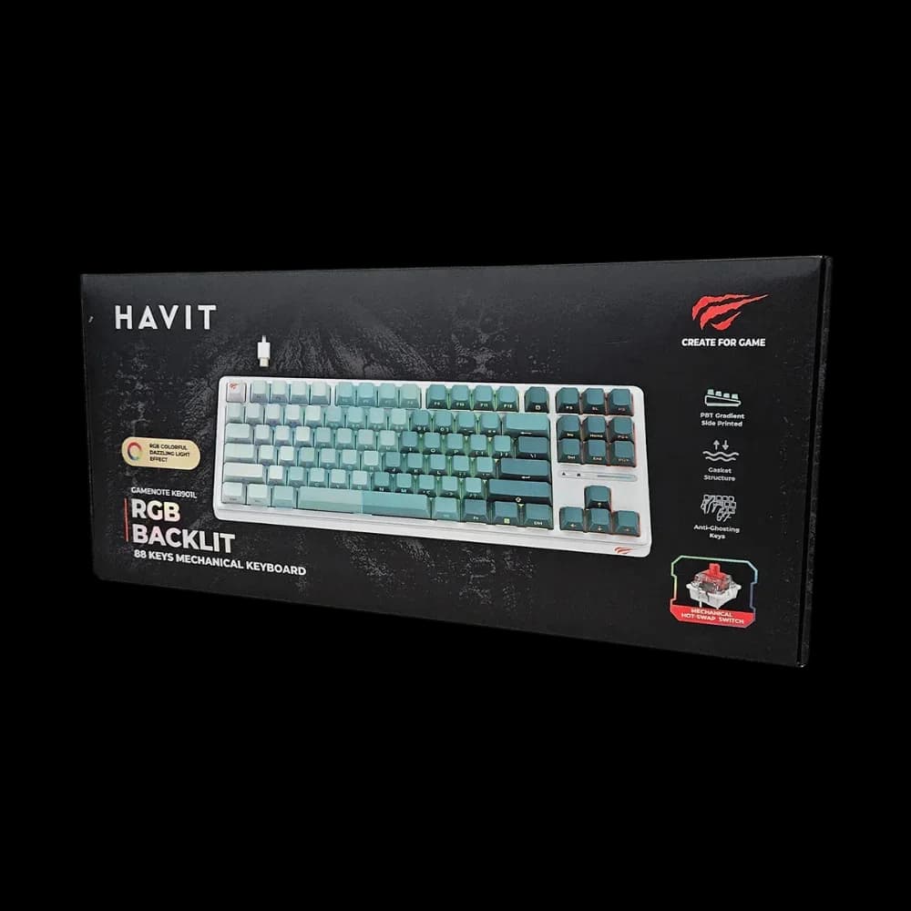 Clavier HAVIT Gamer Mécanique KB901L Switch Red 75% - 1