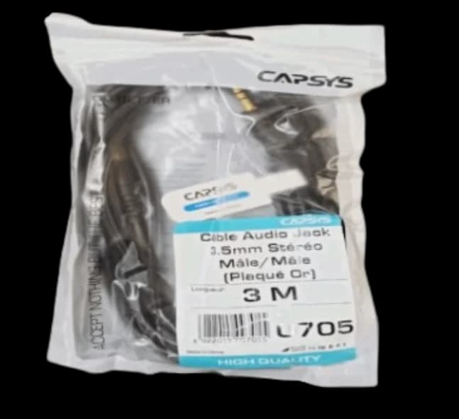 Câble Audio Jack 3.5MM ML.ML 3M 705 CAPSYS