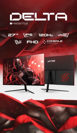 ÉCran Matos Gaming 27" Delta Msg2712 120hz 1MS Fast IPS Fhd Type C thumbnail 3