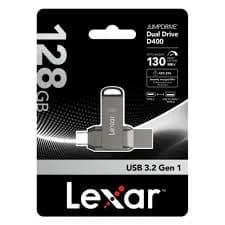 Clé USB LEXAR D400 128GB USB3.2 OTG - 1