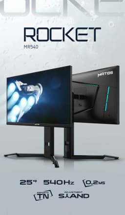 Matos ROCKET (Pre-Order) E-Sport Professional Gaming Monitor with 540Hz thumbnail 2