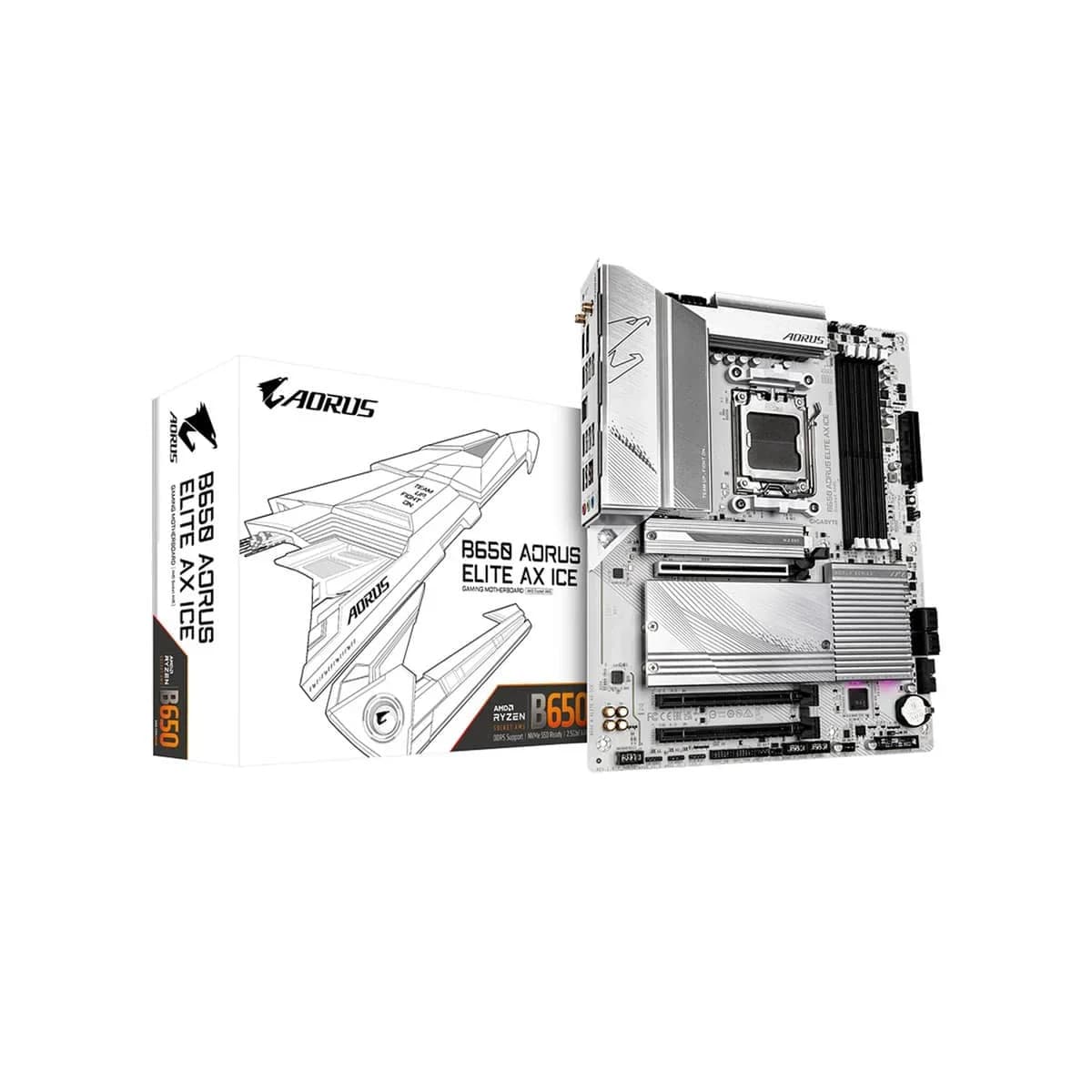 Carte Mère GIGABYTE B650M Aorus Elite AX ICE - 1