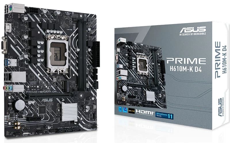 Carte Mère ASUS H610M K D4 DDR5 PRIME