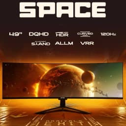 Écran MATOS 49 Space DQHD 120HZ Ajustable Stand Curved thumbnail 1