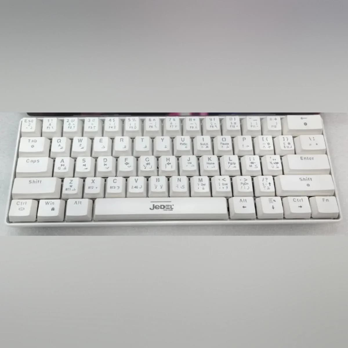 Clavier Jedel Gaming Mechanique Kl160 White Blue Switch
