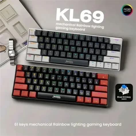 Clavier Jedel Gaming Mechanique Kl69 Black Blue Switch