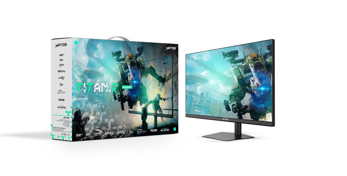 Écran MATOS 32 TITAN2 MSG32K 2K 180HZ 1MS IPS Adjustable Stand