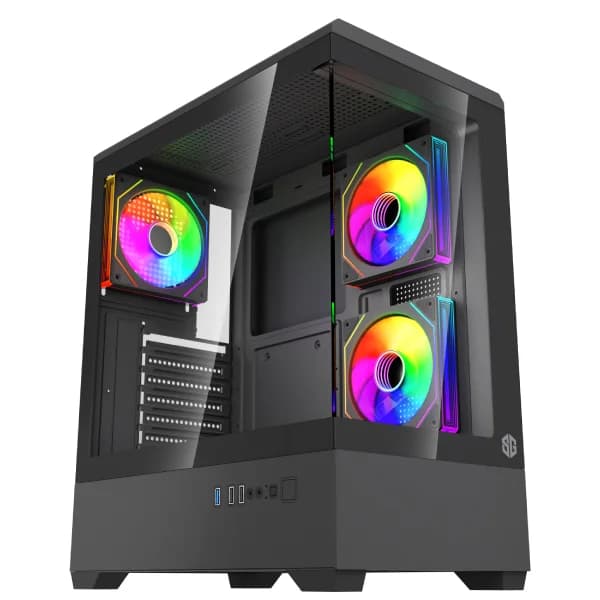 Boîtier NOX Aspire Glass Edition Black 3FAN M42 ARGB